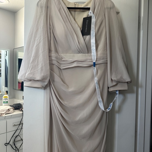 New with tags beige formal  gown “Nancy” from Unmatched byu - Picture 7 of 9